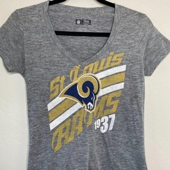 NFL St. Louis Rams Team Apparel Gray Short Sleeve Tee Small - Picture 2 of 5